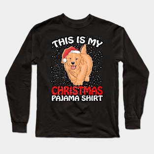 This is my Christmas Pajama Shirt Puppy Long Sleeve T-Shirt